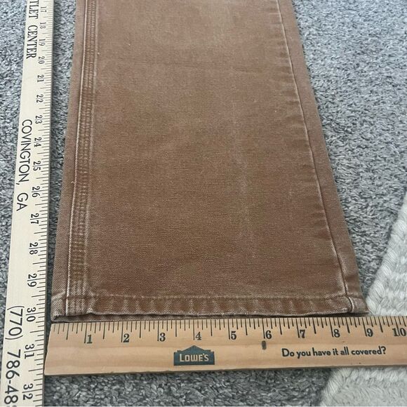 Carhartt 38x32 Men's Canvas Workwear Relaxed Fit Denim Pants - Brown - Picture 10 of 10